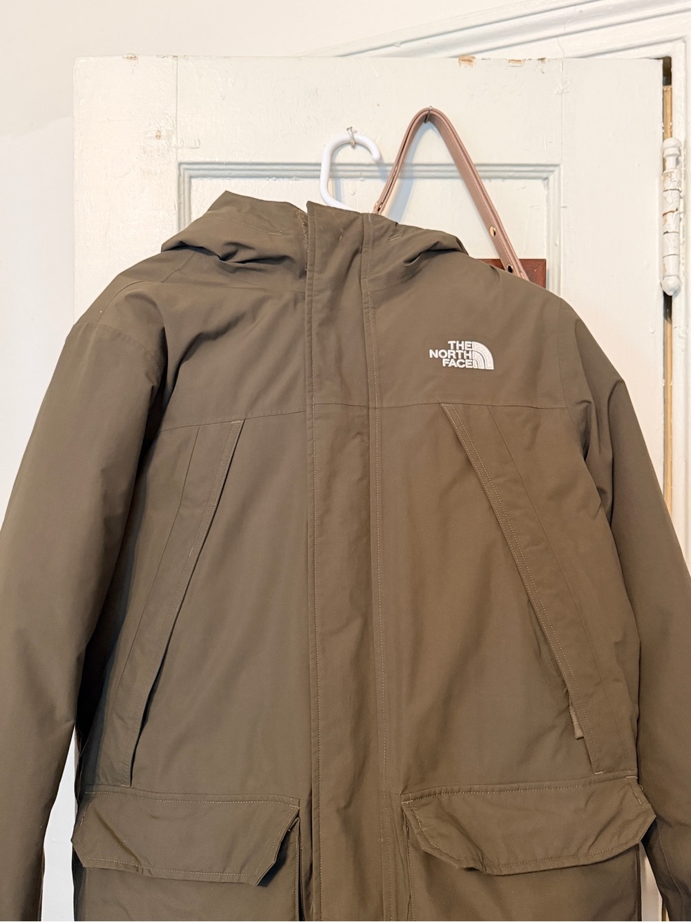 The North Face Boys Hooded Raincoat - New Taupe Green